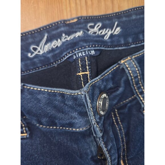 American Eagle Womens Stretch Denim Jeggings 2 28 x 28.5 Dark Wash - Picture 4 of 7